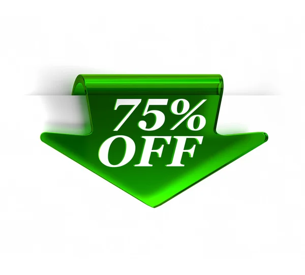 Seventy Five Percent Off — Stock Photo, Image