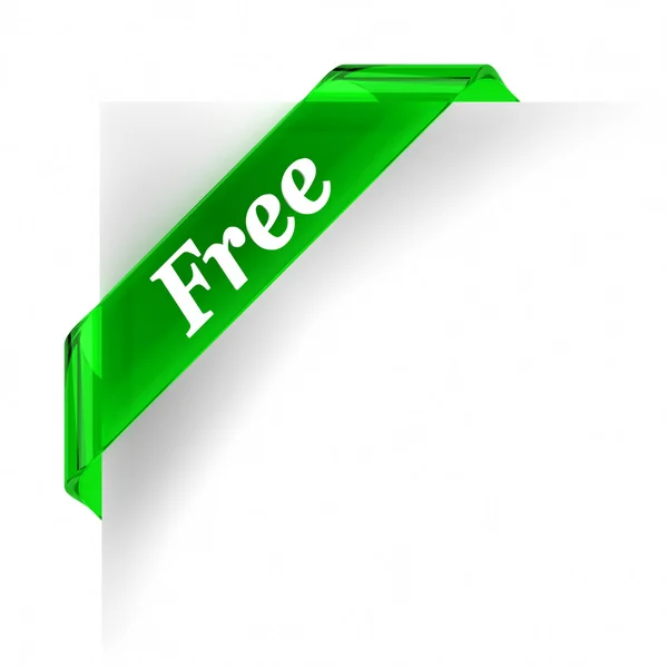 Banner verde gratuito — Foto Stock