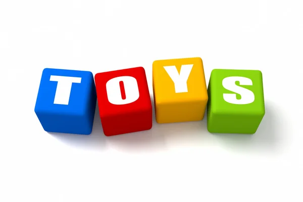 Цветные кубики игрушек — стоковое фото