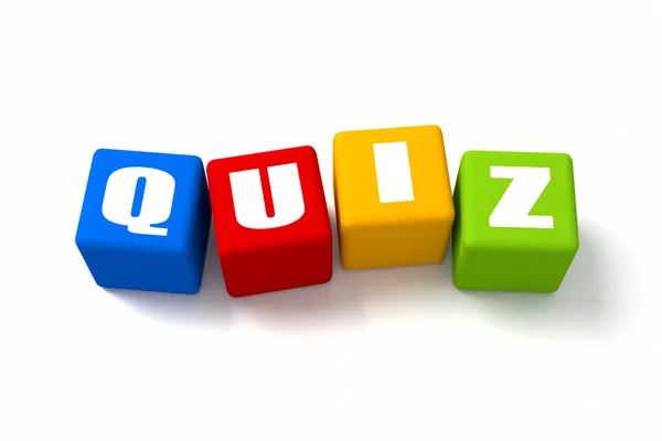 Quiz Colored Cubes — Stock Photo, Image