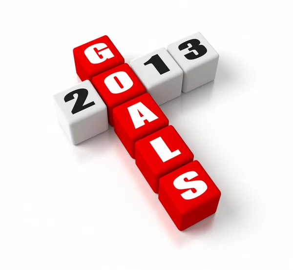 Goals For 2013 Red — Stock Photo, Image