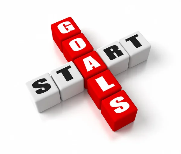 Start Defining Goals Red — Stock Photo, Image
