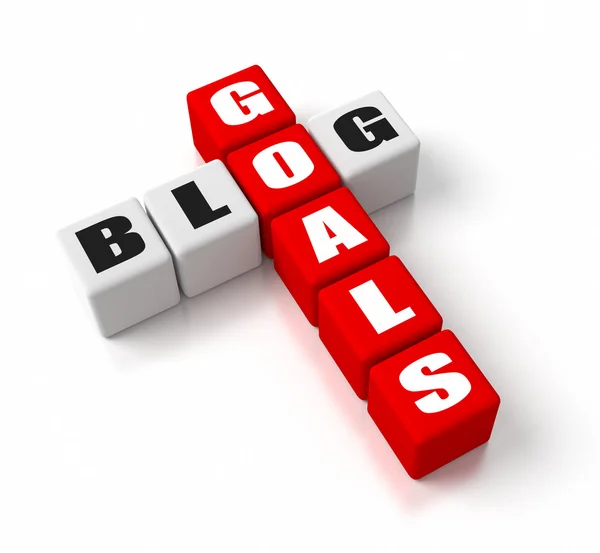 Blogziele rot — Stockfoto