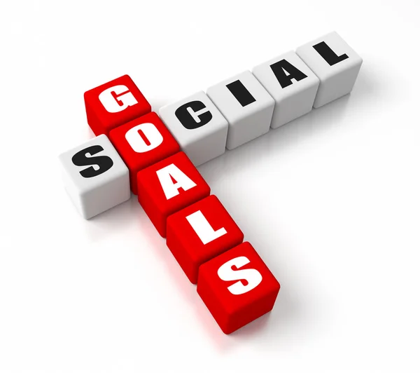 Social Goals Red — Stock Photo, Image