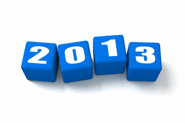 New Year 2013 Blue Cubes — Stock Photo, Image