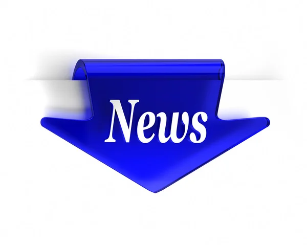 Blue News Arrow — Stock Photo, Image