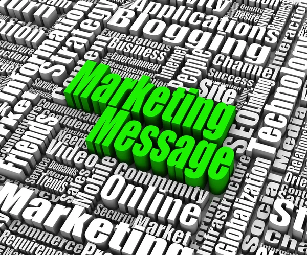 Messaggio di marketing — Foto Stock