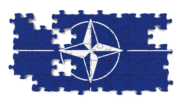 Nato-flagg – stockfoto