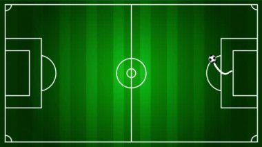 Top etrafında haddeleme ile futbol sahası