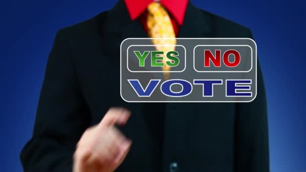 Işadamı oy Evet — Stok video