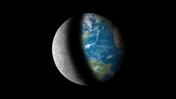 Erde und Mond verändern sich für immer — Stockvideo
