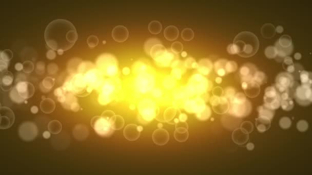 Gelber und goldener Bokeh Hintergrund — Stockvideo