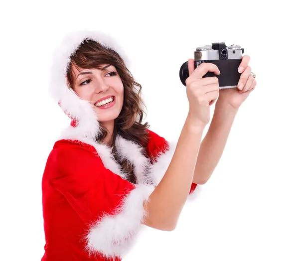 Taking photo of Mrs. Santa — Stock Photo, Image