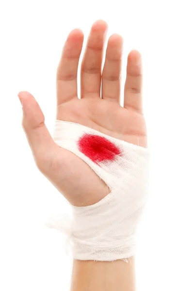 Bloody gauze — Stock Photo, Image