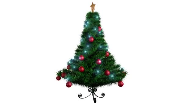 Albero di Natale rotante — Video Stock