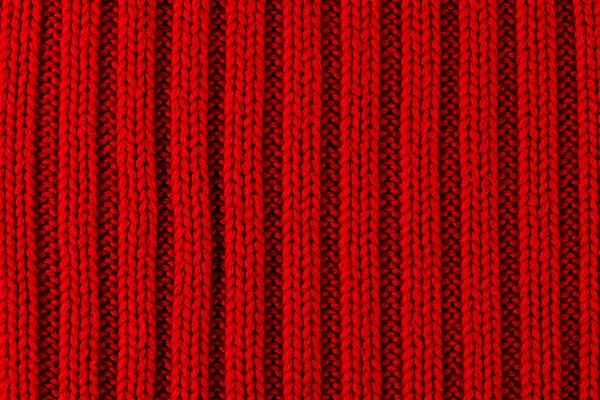 Red knitted texture background — Stock Photo, Image