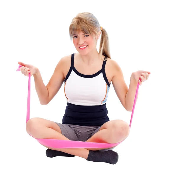 Chica en el gimnasio — Foto de Stock