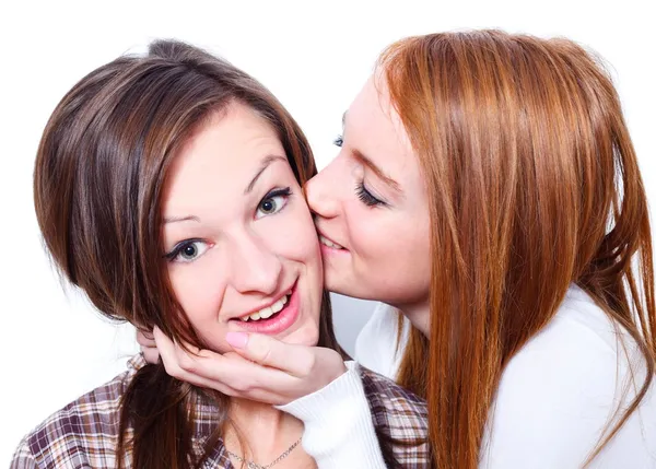 Kiss for my best friend — Stock Photo, Image