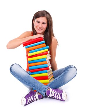 gülümseyen kadın kitaplar