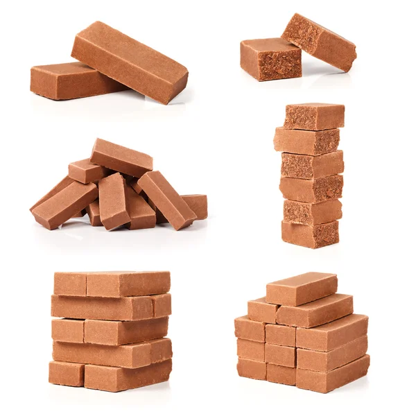 Chocolate bars, collage — Stock Photo, Image