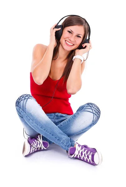 Ragazza e musica — Foto Stock