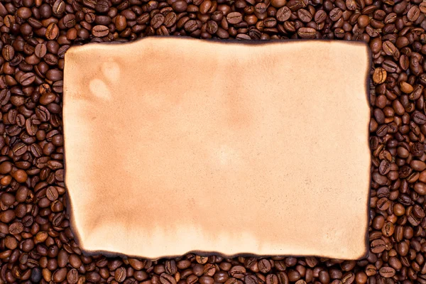 Bilderrahmen für Kaffeebohnen — Stockfoto
