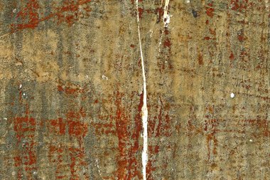 Eski paslı metal plaka