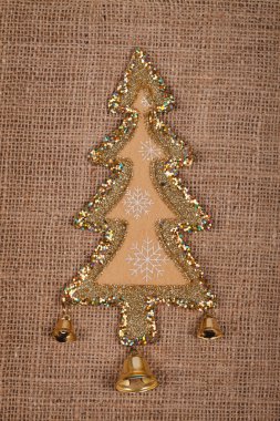 Golden Christmas decoration clipart