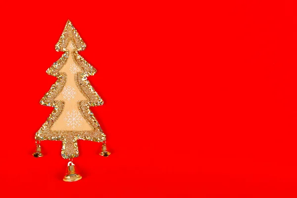 黄金圣诞装饰品 — 图库照片