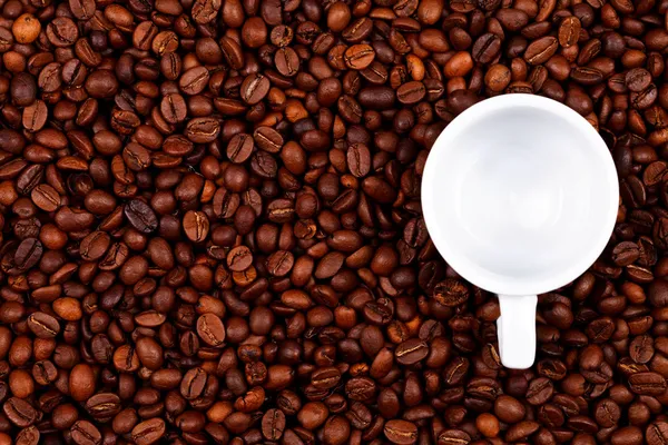 Cup and beans — Stock Photo, Image