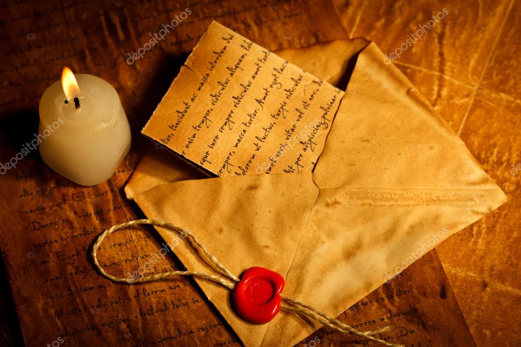 Vintage letter with wax seal Stock Photo by ©kalozzolak 37204407