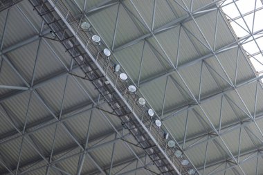 Boş ARENA LVIV STADIUM 'un iç görünümü.