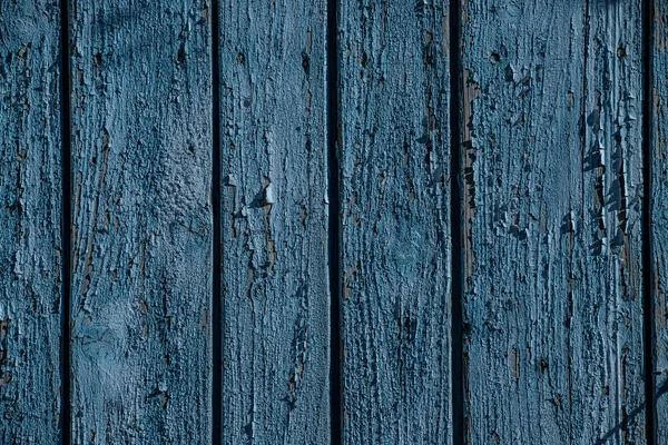 Painted Blue Color Cracked Old Wood Texture Ancient Background Vintage — Stock Photo, Image