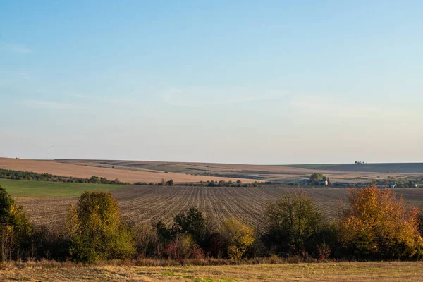 Autumn Landscape Sunset Copy Space — Stock Photo, Image