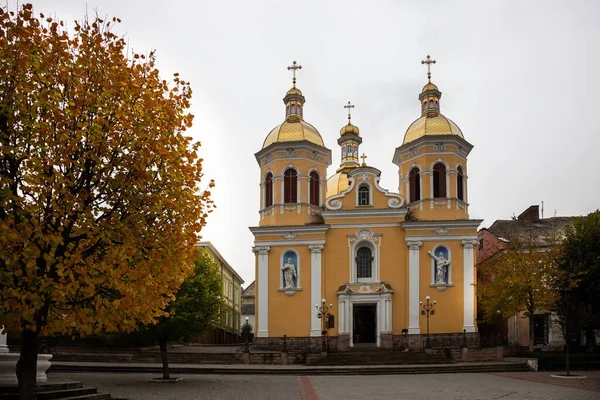 Berezhany Ucrania Iglesia Greco Católica Santa Trinidad Plaza Del Mercado —  Fotos de Stock