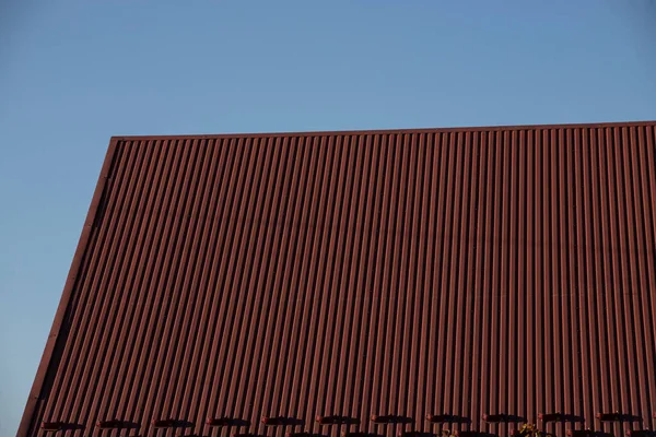 Telhado Folhas Metal Tipos Modernos Materiais Cobertura — Fotografia de Stock
