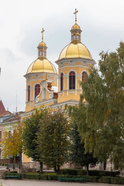 Berezhany Ucrania Iglesia Greco Católica Santa Trinidad Plaza Del Mercado —  Fotos de Stock