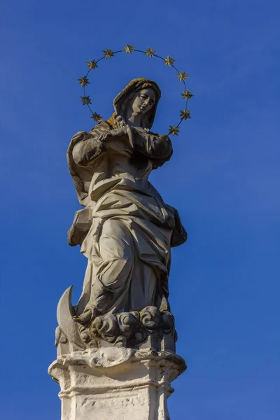 Stenen Sculptuur Buchach Oekraïne Geschreven Door Pinzel — Stockfoto