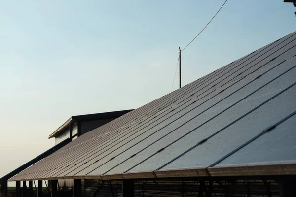 Sonnenkollektoren Großem Photovoltaikkraftwerk Solarpark Erneuerbare Energien Nachhaltige Energie Solarkraftwerk — Stockfoto