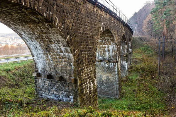 Régi Íves Híd Viadukt Ternopil Régió Ukrajna — Stock Fotó