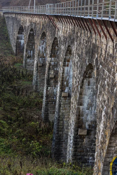 Antiguo Puente Viaducto Arqueado Piedra Región Ternopil Ucrania — Foto de Stock