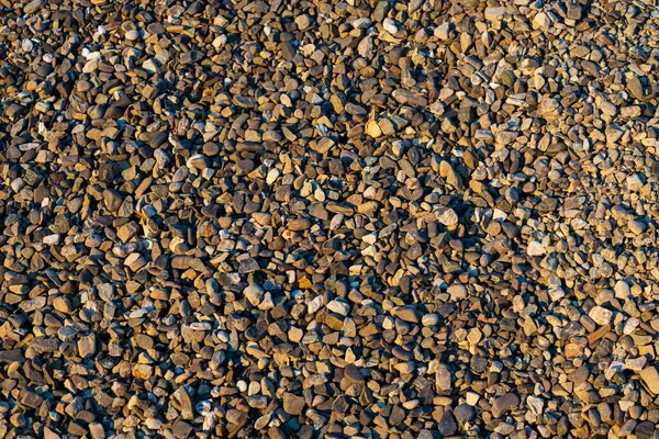 Pequeños Guijarros Brillantes Grava Como Fondo Textura —  Fotos de Stock