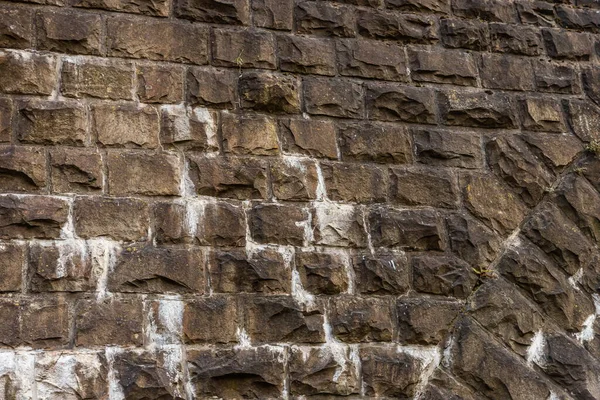 Mycket Gammalt Stenmurverk Järnvägsbron — Stockfoto