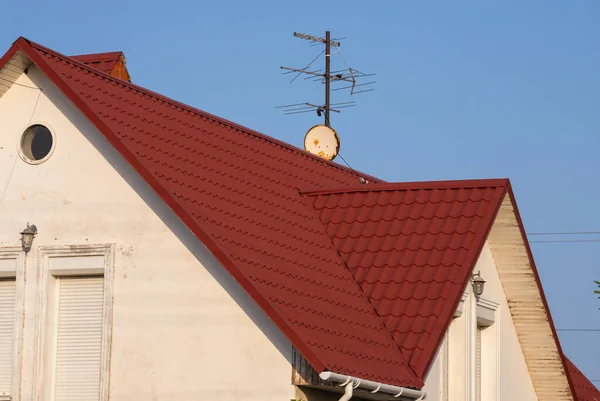 青空家の屋根の詳細 — ストック写真