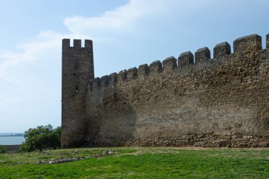 Bilhorod-Dnistrovskyi, Ukrayna 'daki Akkerman kalesini ziyaret ediyorum. Kale 13.-14. yüzyılın anıtıdır..