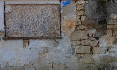 Yok edilen sıva duvar veya çimento tuğla duvar doku grunge arka plan