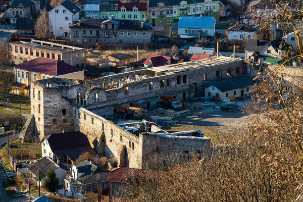 Chortkiv Ternopil Ukraine. The 16th century architectural monument is the fortress building of the Chortkiv castle in Ukraine.