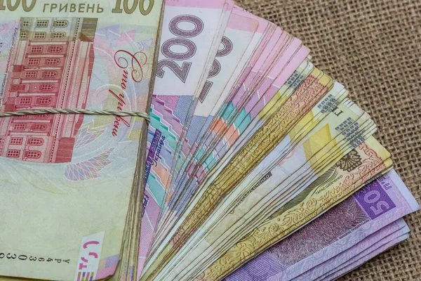 Ukrayna Nın Parası Hryvnia Grivna Ukrayna Para Birimi 100 Hryvnia — Stok fotoğraf