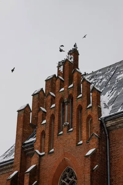 Fragment Facade Historic Neo Gothic Church — Stock Photo, Image