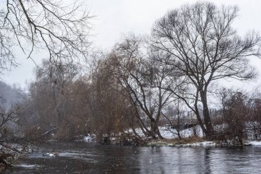 Winter Park nehir manzarası. Kış Parkı Nehri.